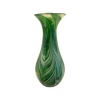 Green hand blown large flower vase